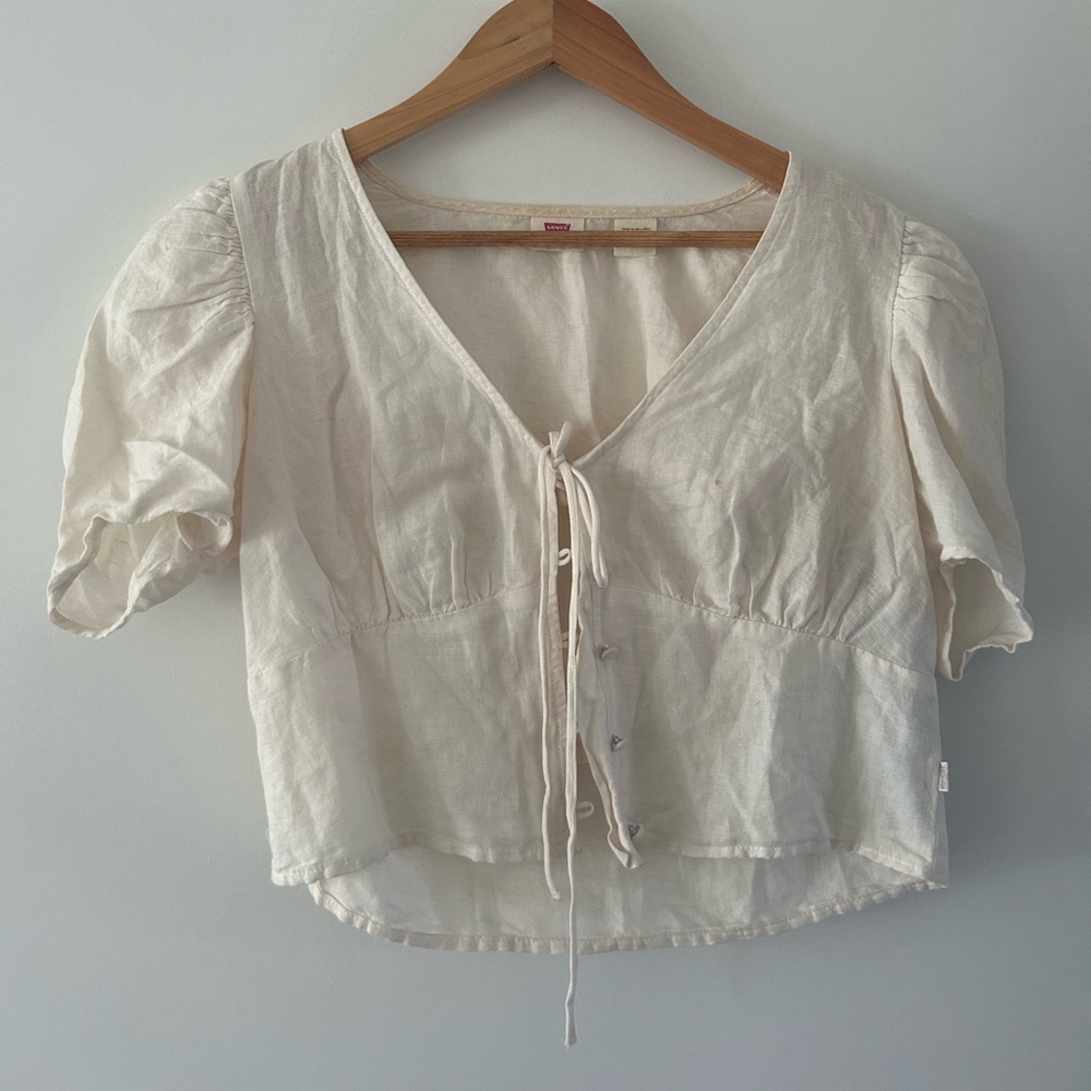 Levi’s Coastal Cowgirl Linen Blend Tie Top